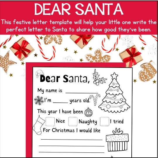 Dear Santa Activity